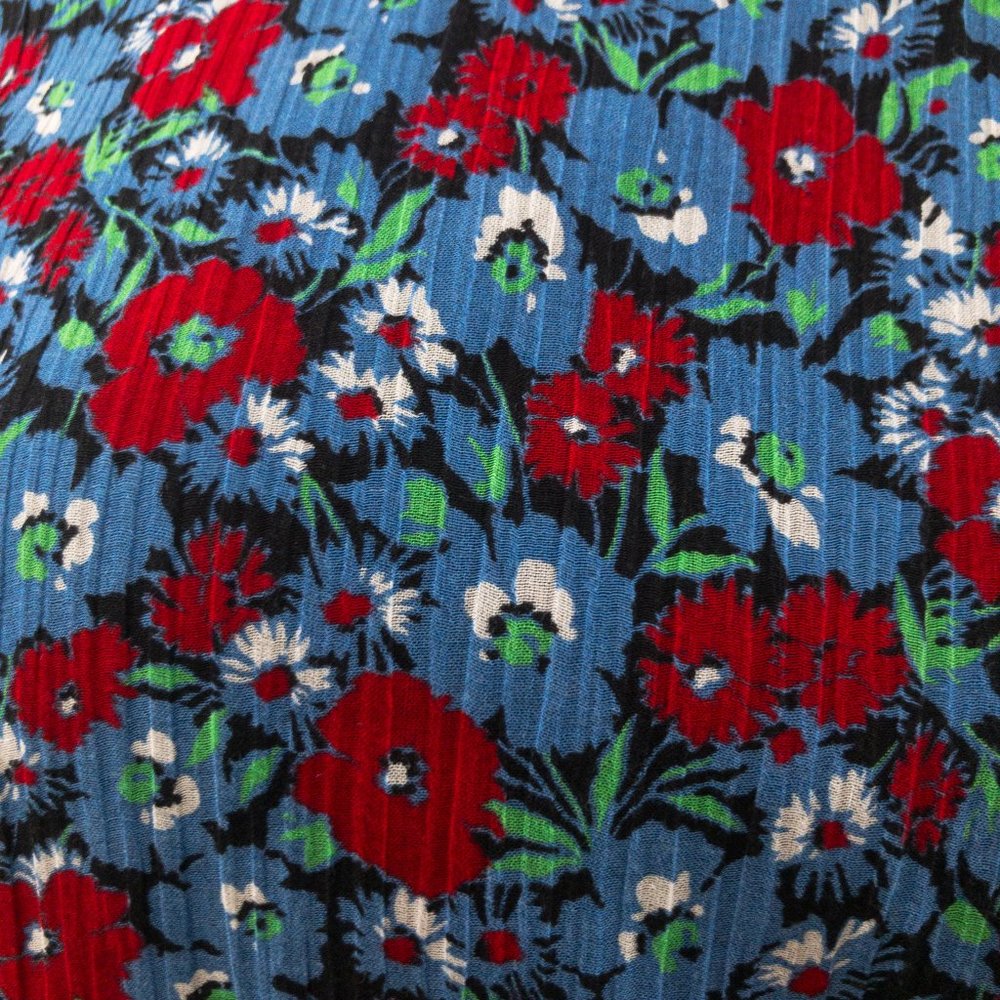 Robert Rodriguez 10 Cotton Silk Floral Print Midi Dress - Picture 2 of 11